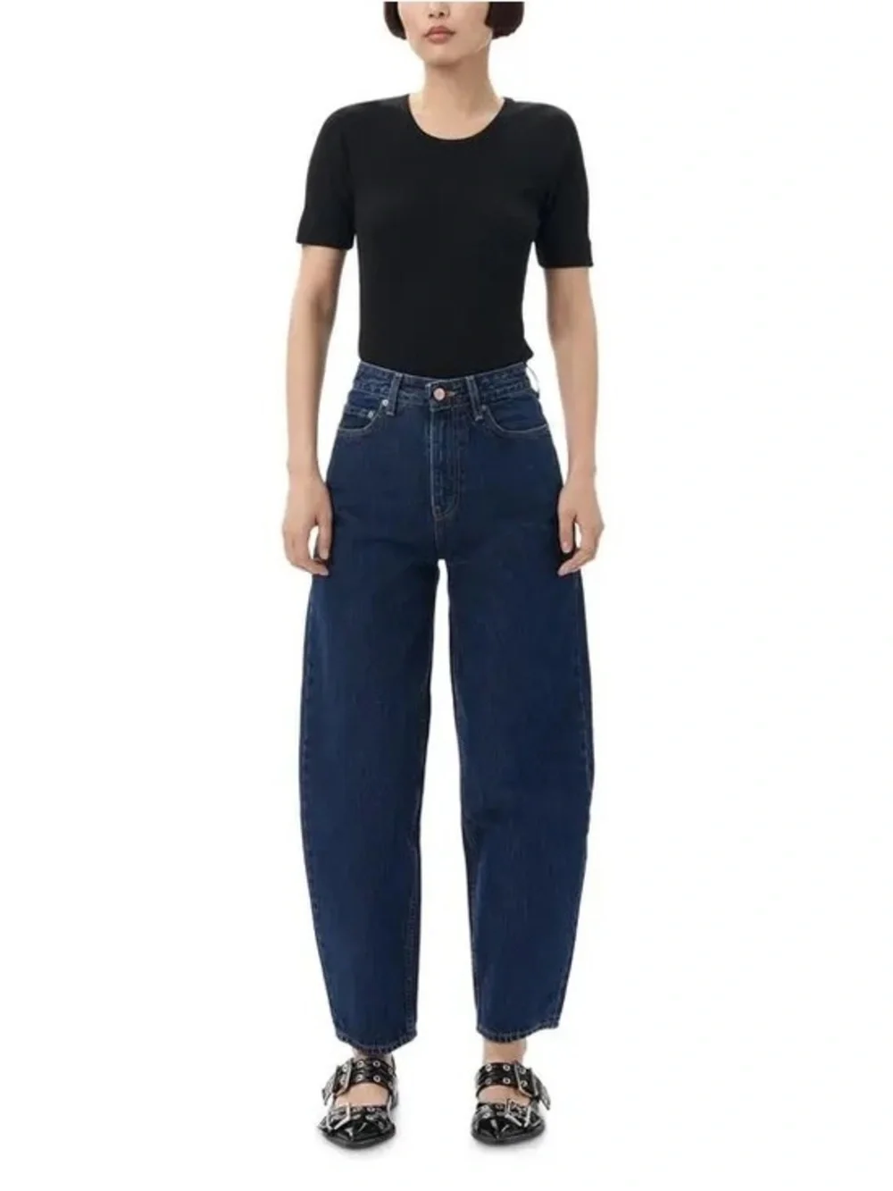 GANNI Stary Barrel Dark Blue Jeans 29 NWOT